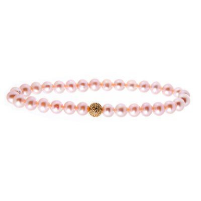 Damarmband Lancaster JLA-BR-SB-6-PU Rosa Gyllene Zirconer Sterlingsilver 16 mm