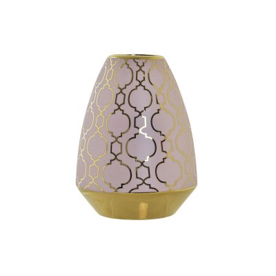 Vas DKD Home Decor Porslin Rosa Gyllene Orientalisk (18 x 18 x 24 cm)