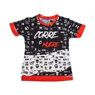 T-shirt med kortärm Herr Kamuabu Correomuere Svart (Storlek: L)