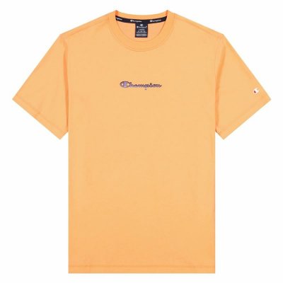 T-shirt med kortärm Champion Crewneck M Orange (Storlek: M)