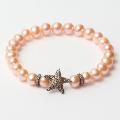 Damarmband Lancaster JLA-BR-STAR-4-PE Brun Orange Sterlingsilver 16 mm