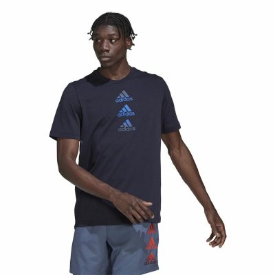 T-shirt med kortärm Herr Adidas Designed To Move Logo (Storlek: L)