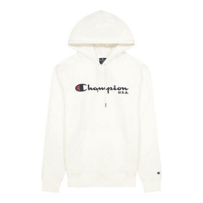 Tröja med huva Herr Champion USA Logo Vit (Storlek: M)