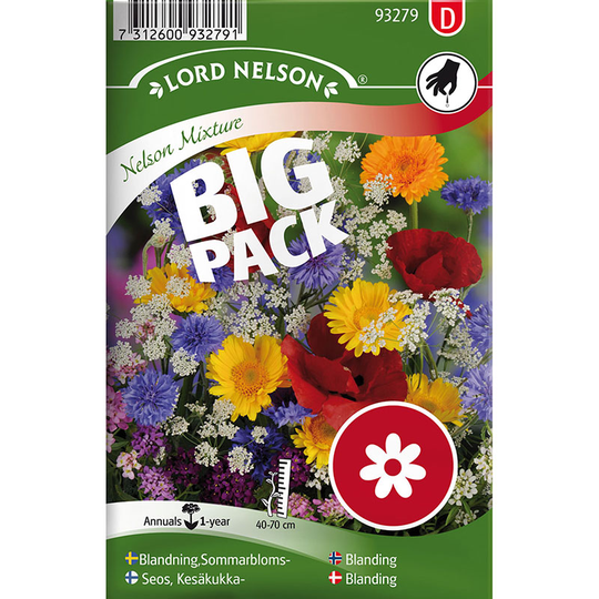 Sommarblommor, mix, Big Pack