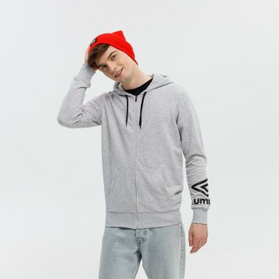 Tröja med huva Herr FW TERRACE ZIP HOODIE Umbro 66063U 263 Grå (Storlek: M)