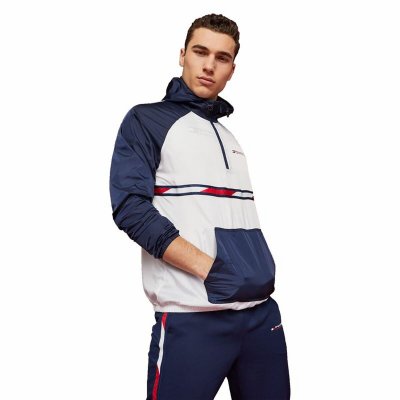 Träningsjacka Herr Tommy Hilfiger Colour-Blocked Mörkblå (Storlek: L)