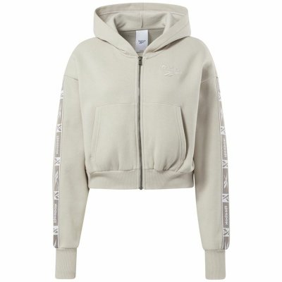 Tröja med huva Dam Reebok Tape Pack W Moonstone Beige (Storlek: XS)