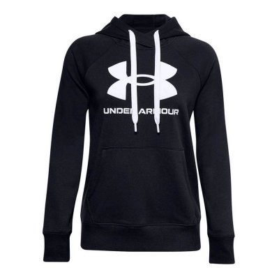 Tröja med huva Dam Under Armour Rival Fleece Svart (Storlek: M)