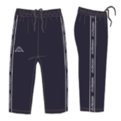 Kort byxa Kappa DENIL 311556W Svart (Storlek: XXL)