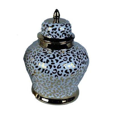 Keramikskål DKD Home Decor Porslin Gyllene Vit Kolonial (22 x 22 x 30 cm)