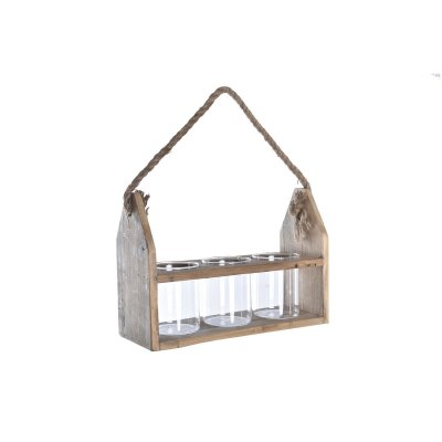 Vas DKD Home Decor Glas Naturell Transparent Snöre Cottage (34 x 12 x 22 cm)