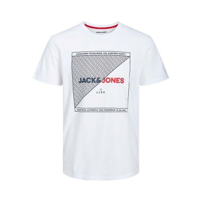 T-shirt med kortärm Herr TEE SS CREW NECK Jack & Jones 12221002 Vit (Storlek: XXL)