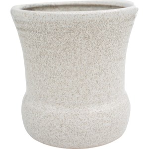 Kruka med prickar Ø17,5 cm, Vit