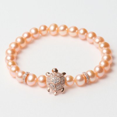 Damarmband Lancaster JLA-BR-TURTLE-2-PE Orange Sterlingsilver 16 mm Rosa
