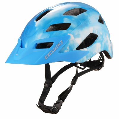 Cykelhjälm för vuxna 56-61 cm Blå LED Ljus (Renoverade A)