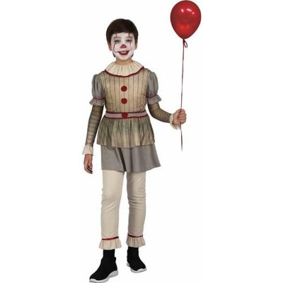 Maskeraddräkt för barn Ballong Clown Skräck (Storlek: 10-12 år)