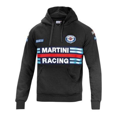 Tröja med huva Herr Sparco MARTINI RACING Svart Storlek L