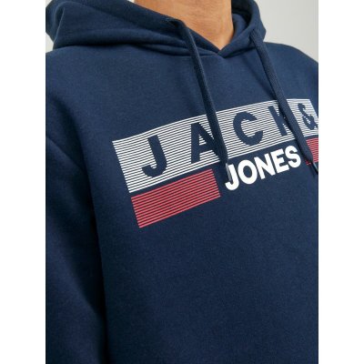 Tröja med huva Herr Jack & Jones Marinblå (Storlek: S)