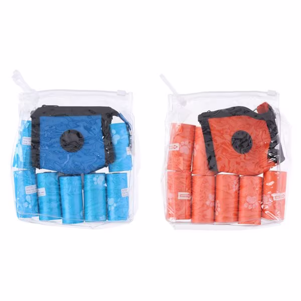 Hundbajspåsar med hållare - 7-pack