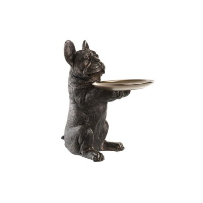 Prydnadsfigur DKD Home Decor Bricka Koppar Bulldogg Harts Modern (20 x 41 x 42 cm)
