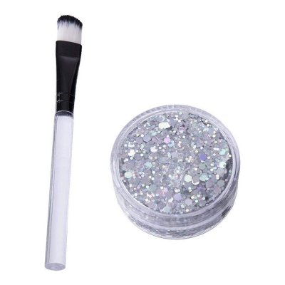 Glitter My Other Me 10,5 x 17,5 cm Silvrig Borste