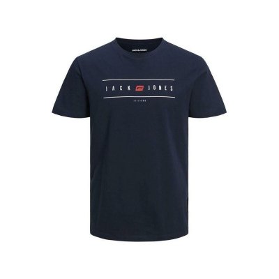 T-shirt med kortärm Herr JJFLAG CREW NECKLAG TEE SS Jack & Jones 12221011 Marinblå (Storlek: M)