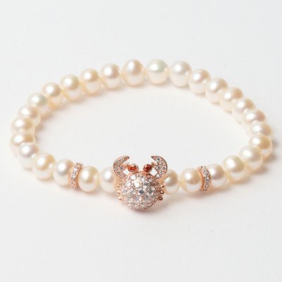 Damarmband Lancaster JLA-BR-CRAB-2-WH Vit Sterlingsilver 16 mm Rosa