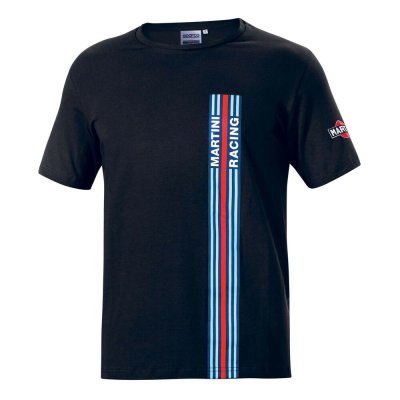 T-shirt med kortärm Herr Sparco Martini Racing Svart (Storlek XL)