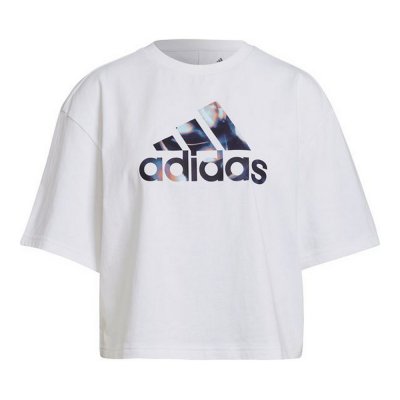 T-shirt med kortärm Dam Adidas You For You Cropped Vit (2XS)