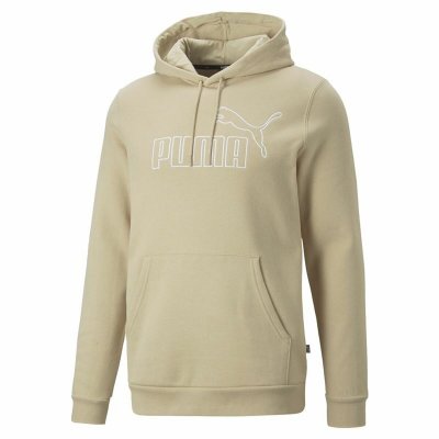 Tröja med huva Herr Puma Beige (Storlek: S)