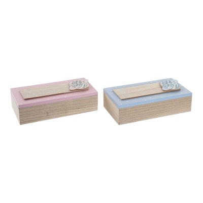 Dekorationslåda DKD Home Decor Trä MDF (2 pcs) (22 x 6 x 9 cm)