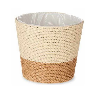 Kruka Naturell Brun Snöre Plast (15 x 14 x 15 cm)