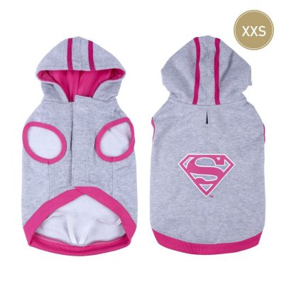Hundtröja Superman XXS Grå