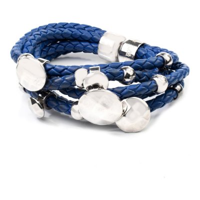 Damarmband Folli Follie 3B1F004CU Blå Sterlingsilver (7 cm)