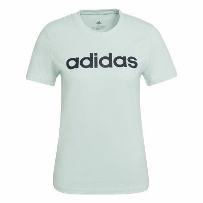T-shirt med kortärm Dam Adidas Loungewear Essentials Slim Logo Mint (Storlek: XS)