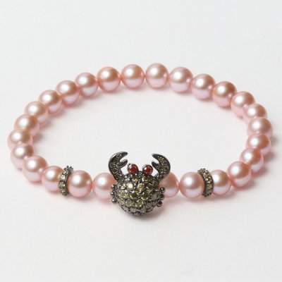 Damarmband Lancaster JLA-BR-CRAB-3-PU Rosa Grön Sterlingsilver 16 mm