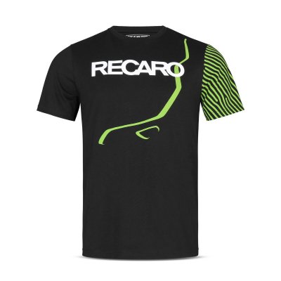 T-shirt med kortärm Herr Recaro DYNAMIC Svart (Storlek XL)