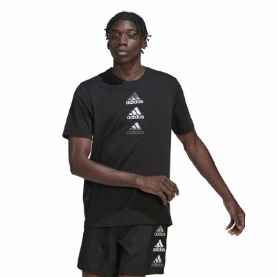 T-shirt med kortärm Herr Adidas Designed To Move Logo (Storlek: S)