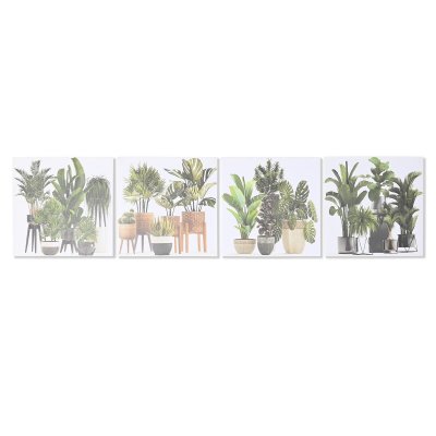Tavla DKD Home Decor Kruka Skandinavisk (40 x 1,8 x 40 cm) (4 antal)