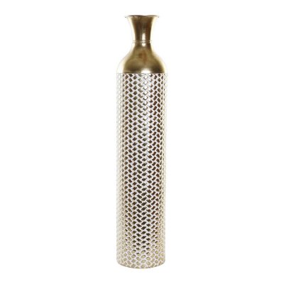 Vas DKD Home Decor Vit Metall (16 x 16 x 79 cm)