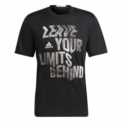 T-shirt med kortärm Herr Adidas HIIT Svart (Storlek: M)