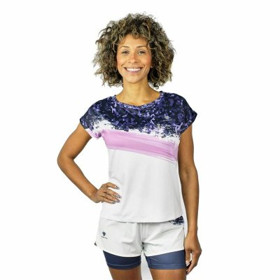 T-shirt med kortärm Dam Cartri Bastet Rosa Lila Vit Padel (Storlek: L)