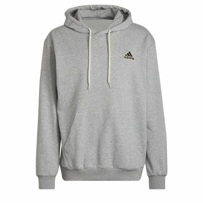 Tröja med huva Herr Adidas Essentials Feelcomfy Grå (Storlek: L)
