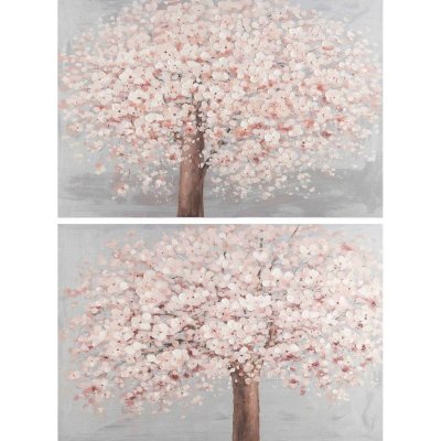 Tavla DKD Home Decor Träd (120 x 3,5 x 80 cm) (2 antal)