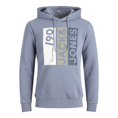 Tröja med huva Herr Jack & Jones JJJIO SWEAT HOOD 12222894 Blå (Storlek: M)