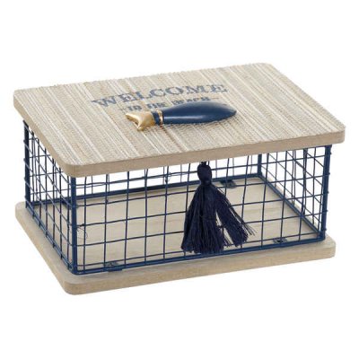 Dekorationslåda DKD Home Decor Welcome Metall (20 x 11 x 11 cm)