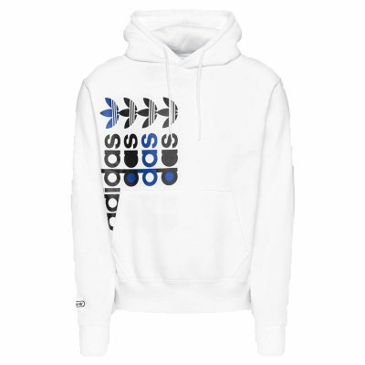 Tröja med huva Herr Adidas Forum Vit (Storlek: M)