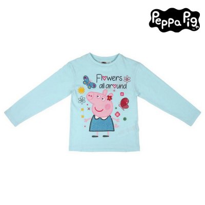 Långärmad t-shirt, Barn Peppa Pig Blå (Storlek: 2 år)