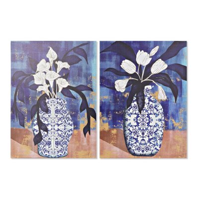 Tavla DKD Home Decor Vas Orientalisk (50 x 1,8 x 70 cm) (2 antal)