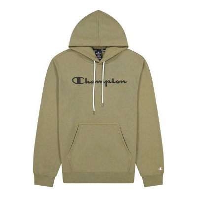 Tröja med huva Herr Champion Script Logo Print Brun (Storlek: XL)